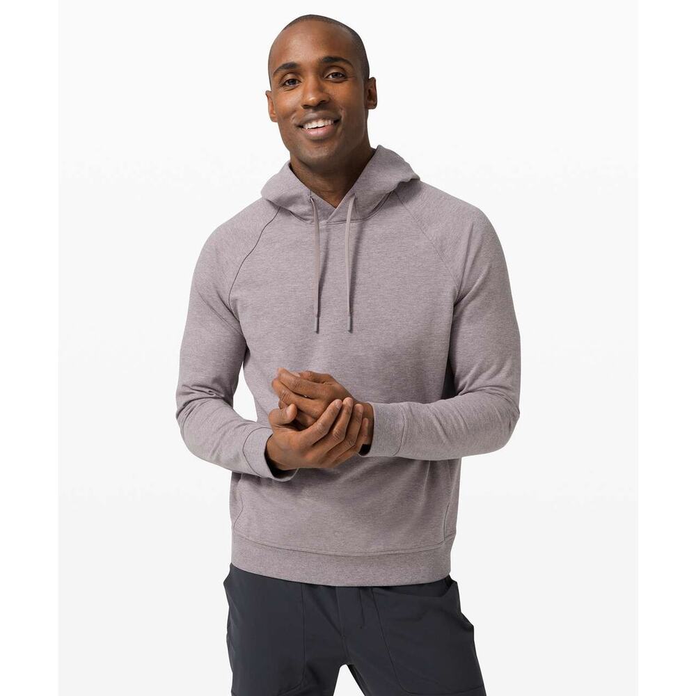 Lululemon Men's City Sweat Pullover Hoodie French Terry Heathered Lunar Rock
